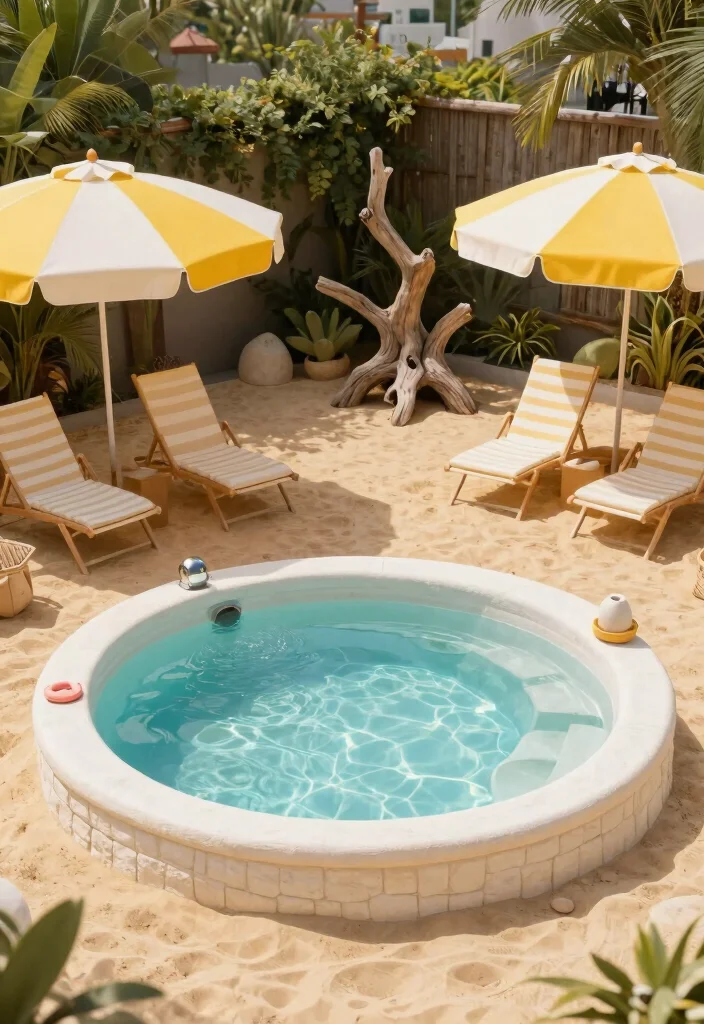 14 Backyard Jacuzzi Patio Ideas for a Luxury Home Retreat 42 14 Backyard Jacuzzi Patio Ideas for Luxury at Home 12. Beachy Vibes Jacuzzi Set Up 0