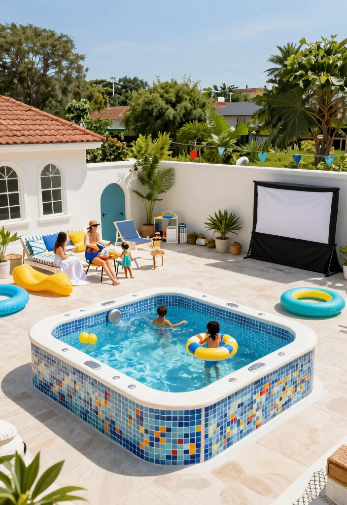 14 Backyard Jacuzzi Patio Ideas for a Luxury Home Retreat 53 14 Backyard Jacuzzi Patio Ideas for Luxury at Home 13. Playful Family Friendly Jacuzzi Designs 0