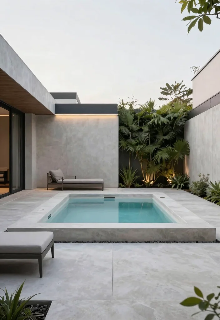14 Backyard Jacuzzi Patio Ideas for a Luxury Home Retreat 7 14 Backyard Jacuzzi Patio Ideas for Luxury at Home 7. Minimalist Modern Jacuzzi 0