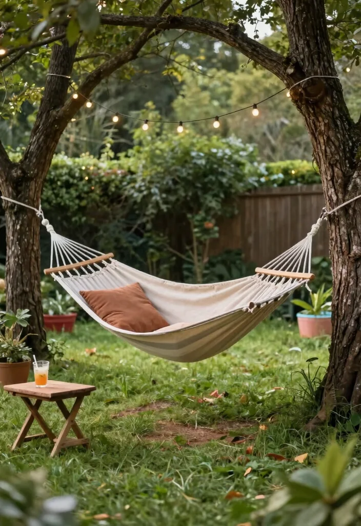 14 Backyard Seating Ideas for Comfortable Outdoor Entertaining 2. Hammock Haven 0