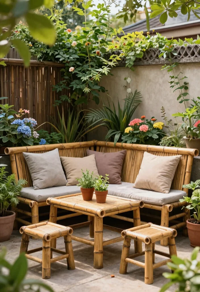 14 Backyard Seating Ideas for Comfortable Outdoor Entertaining 4. Bamboo Seating Solutions 0