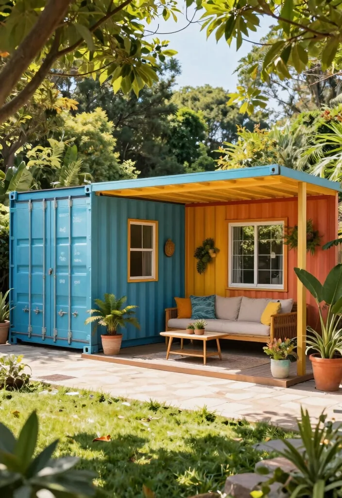 14 Backyard Shade Ideas to Stay Cool and Comfortable 13. Shipping Container Shade 0