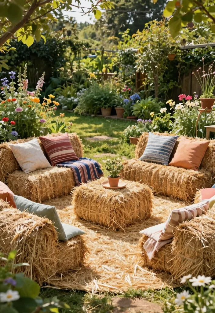 14 Backyard Shade Ideas to Stay Cool and Comfortable 7. Straw Bale Shade 0