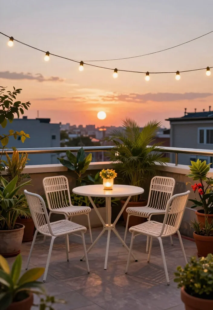 14 Backyard Sitting Area Ideas for Relaxed Everyday Use 10. Balcony or Rooftop Oasis 0