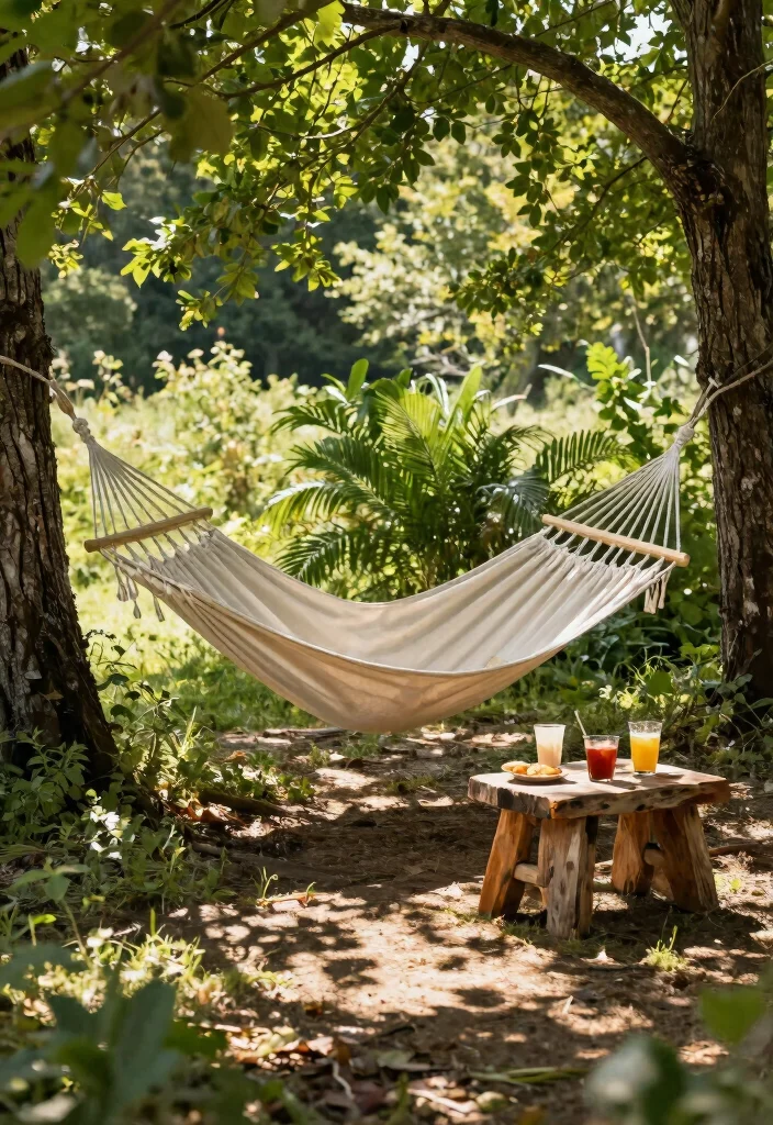 14 Backyard Sitting Area Ideas for Relaxed Everyday Use 2. Eco Friendly Hammock Haven 0