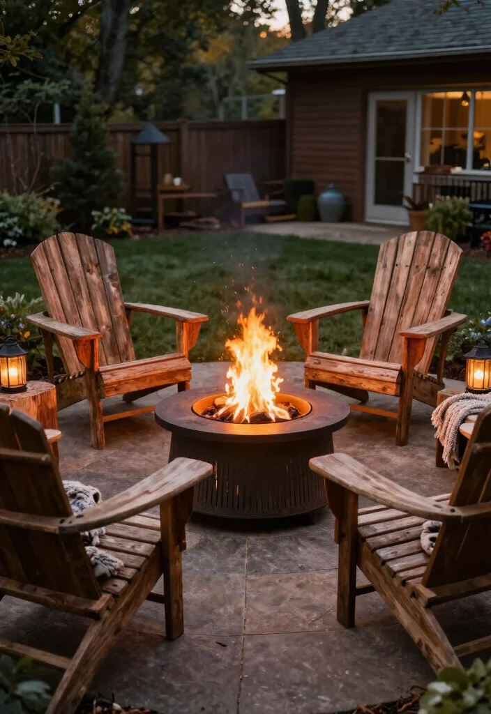 14 Backyard Sitting Area Ideas for Relaxed Everyday Use 7. Fire Pit Gathering Spot 0