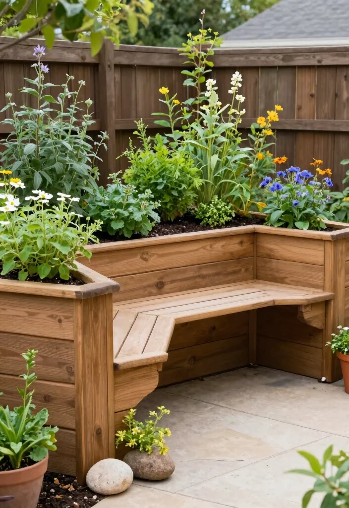 14 Backyard Sitting Area Ideas for Relaxed Everyday Use 9. Raised Garden Bed Seating 0