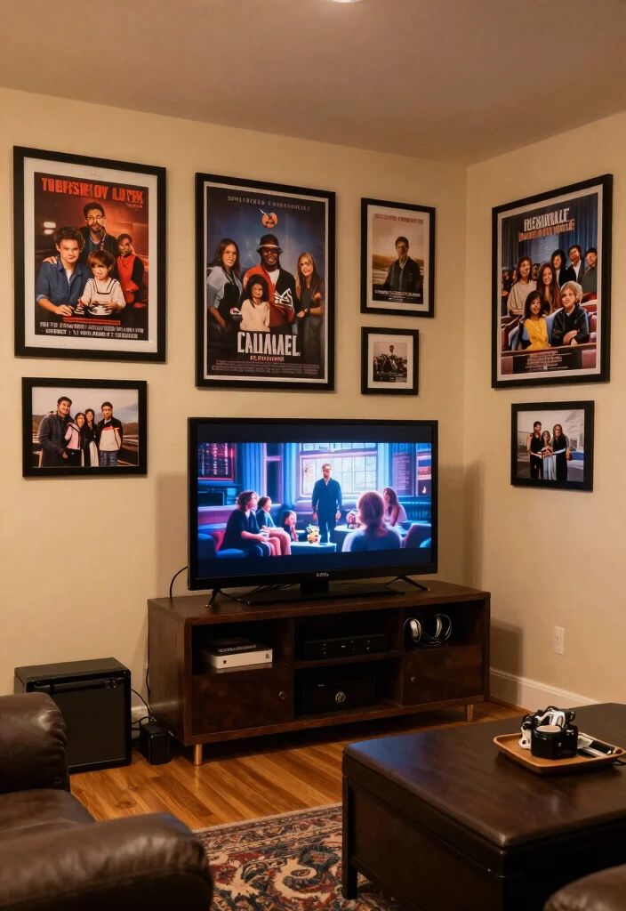 14 Basement Media Room Ideas for Movies and Gaming 14. Personalized Dcor 0