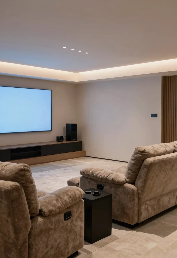 14 Basement Media Room Ideas for Movies and Gaming 8. Blending Technology with Comfort 0