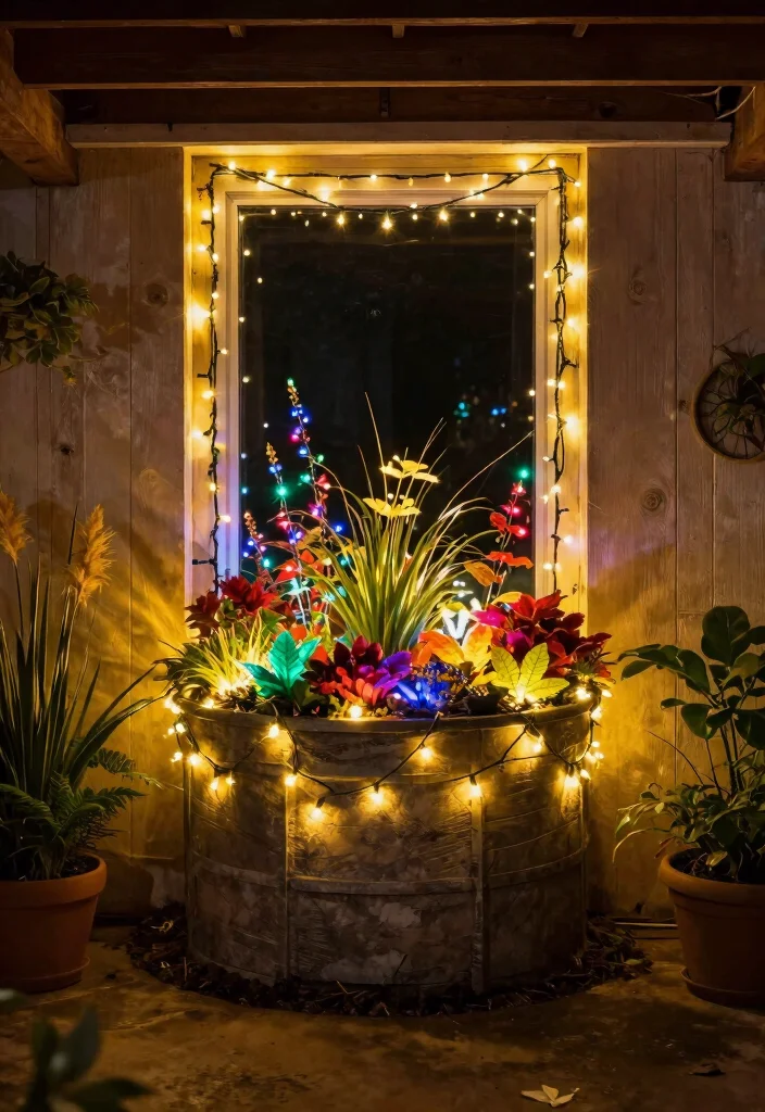 14 Basement Window Well Ideas That Bring in Light and Style 13. Seasonal Lighting Features 0