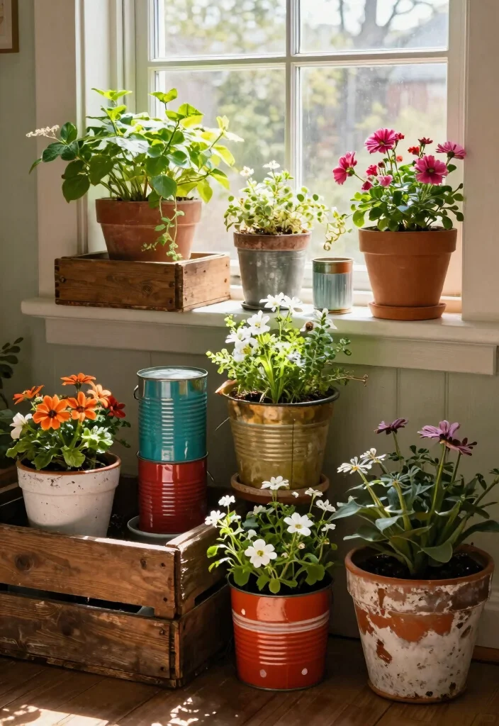 14 Basement Window Well Ideas That Bring in Light and Style 6. Repurposed Planters 0