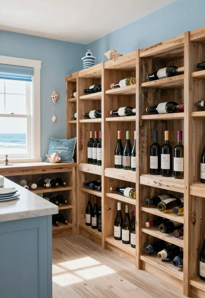 14 Basement Wine Cellar Ideas for Storage and Style 11. Coastal Inspired Wine Cellar 0