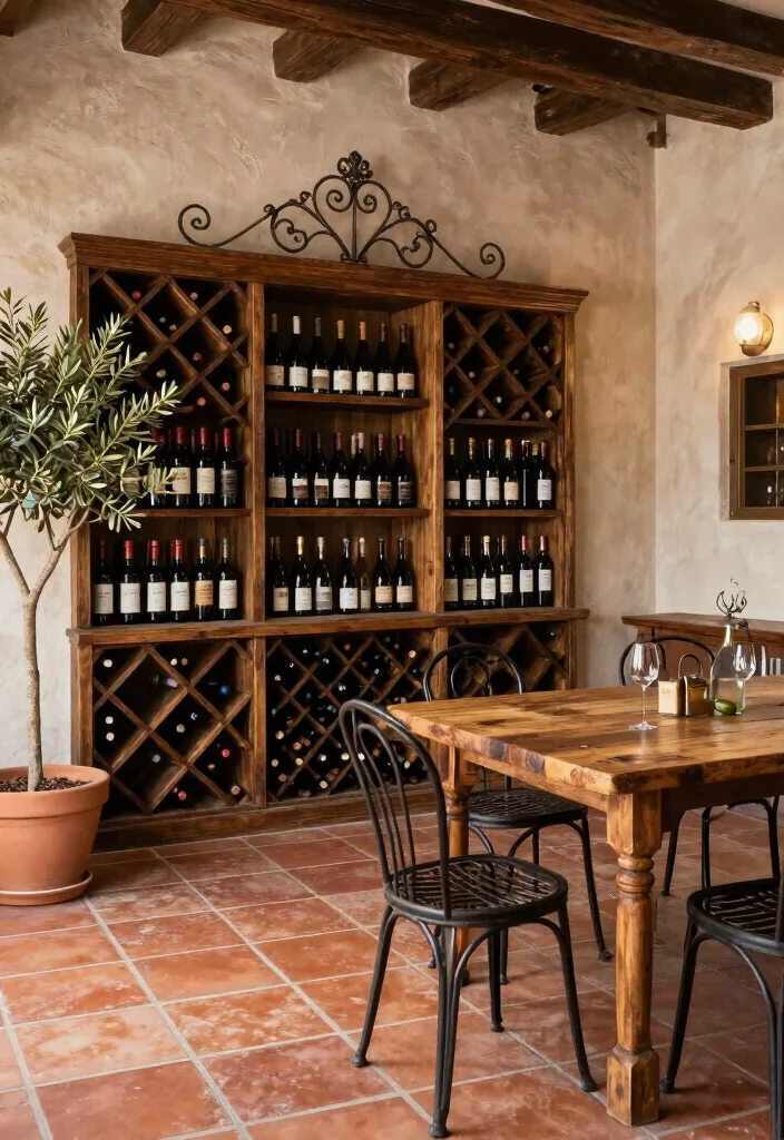 14 Basement Wine Cellar Ideas for Storage and Style 3. Mediterranean Inspired Cellar 0