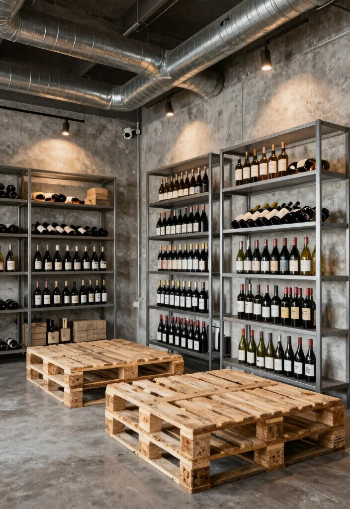 14 Basement Wine Cellar Ideas for Storage and Style 4. Industrial Chic Wine Cellar 0