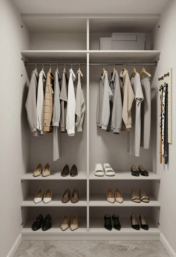 14 Bedroom Organization Ideas for Calm Functional Spaces 4. Minimalist Closet Organizing 0