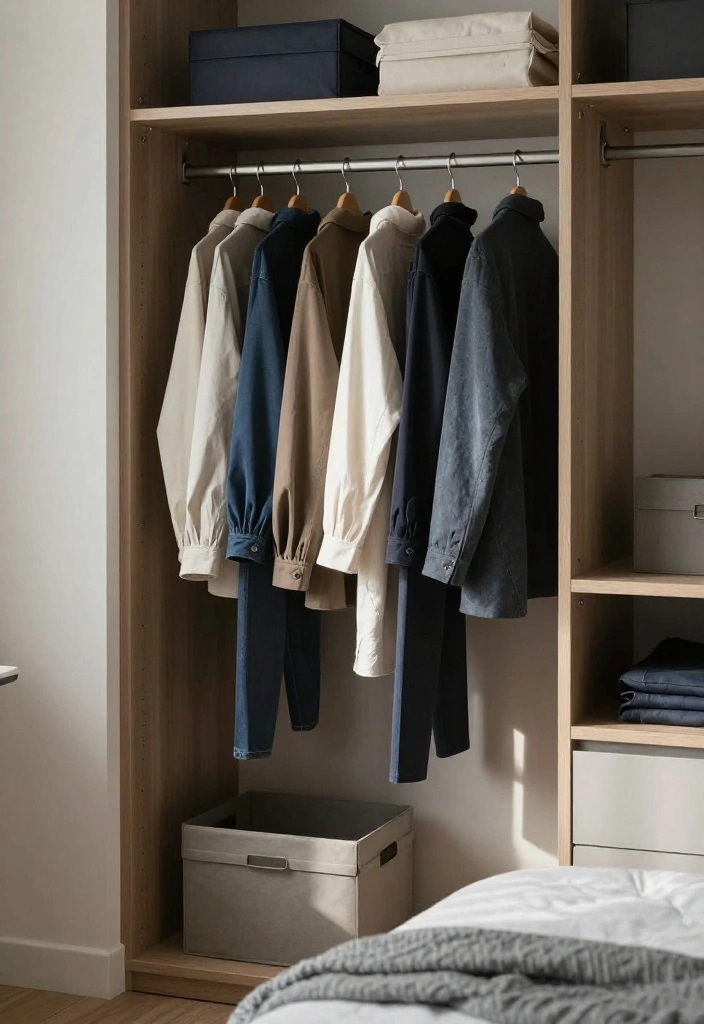 14 Bedroom Organization Ideas for Calm Functional Spaces 8. Declutter with a Capsule Wardrobe 0