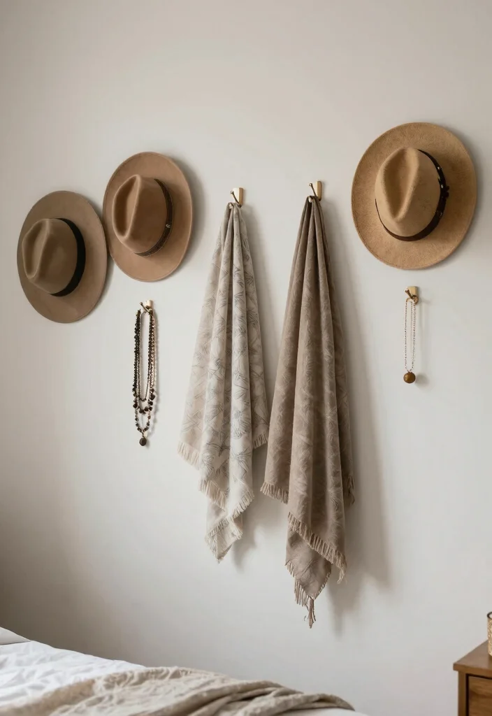 14 Bedroom Organization Ideas for Calm Functional Spaces 9. Use Hooks for Accessories 0