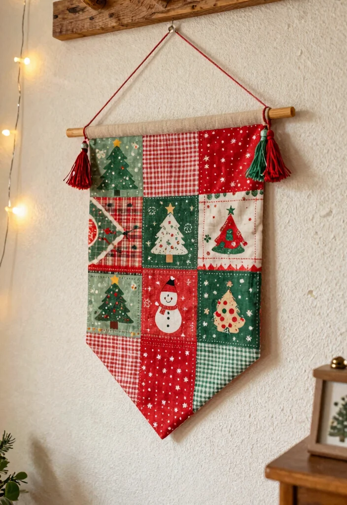 14 Christmas Wall Decor Ideas for Festive Homes 3. DIY Christmas Wall Hangings 0