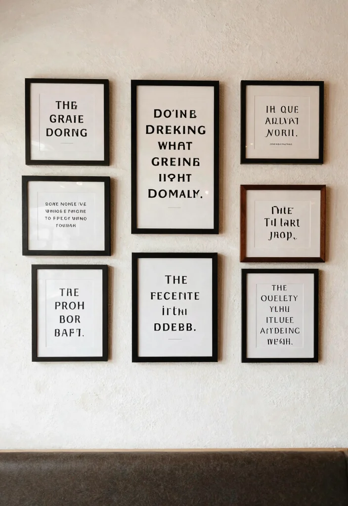 14 DIY Living Room Wall Decor Ideas on a Budget 14. Inspirational Quote Wall 0