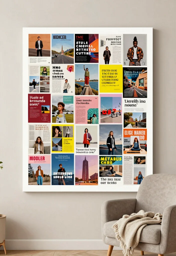 14 DIY Living Room Wall Decor Ideas on a Budget 9. Recycled Magazine Wall Art 0