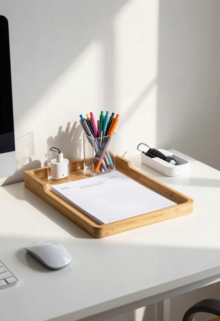 14 Desktop Organization Ideas for Digital and Physical Clutter 2. Simple Desk Organizers 0