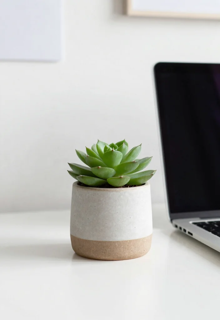 14 Desktop Organization Ideas for Digital and Physical Clutter 5. Go Green with Plants 0