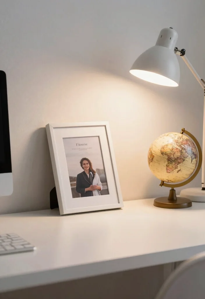 14 Desktop Organization Ideas for Digital and Physical Clutter 6. Personalized Minimalist Decor 0