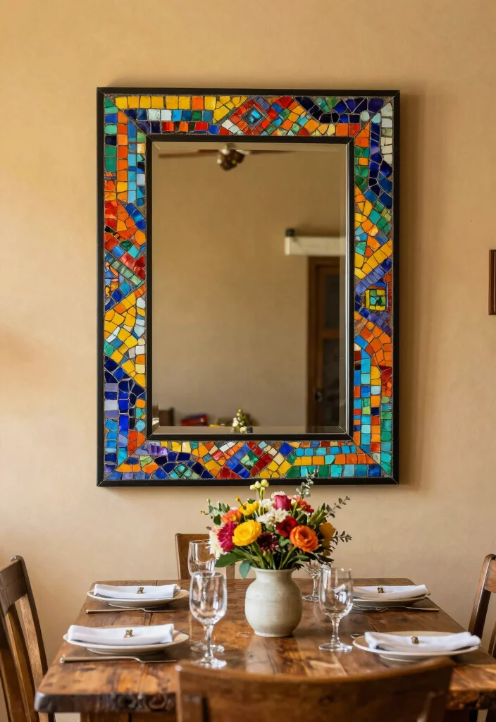 14 Dining Room Mirror Wall Decor Ideas for Depth 10. Mirrors as Art Pieces 0