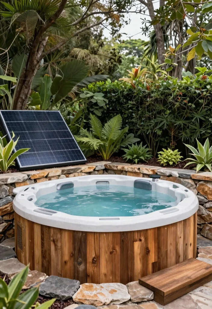 14 Enclosed Backyard Hot Tub Ideas for Privacy and Year Round Use 11. Eco Friendly Natural Spa 0