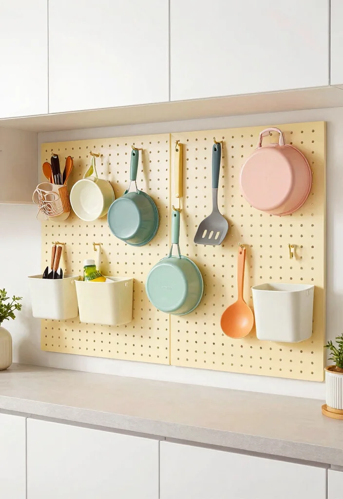 14 Kitchen Cabinet Organization Ideas for Smooth Daily Cooking 41 14 Kitchen Cabinet Organization Ideas for Daily Cooking 11. Install a Pegboard for Tools 0