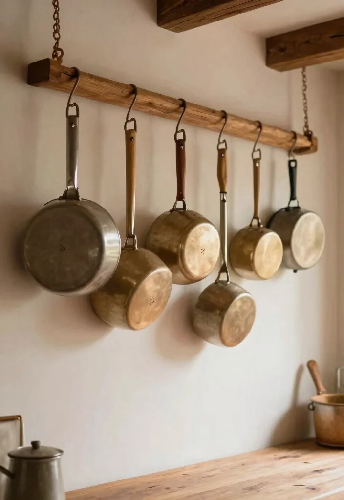 14 Kitchen Cabinet Organization Ideas for Smooth Daily Cooking 63 14 Kitchen Cabinet Organization Ideas for Daily Cooking 13. Hang Pots and Pans from the Ceiling 0