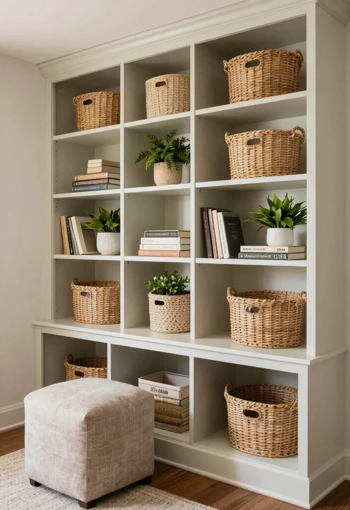 14 L Shaped Basement Layout Ideas for Better Flow 11. Chic Storage Solutions 0