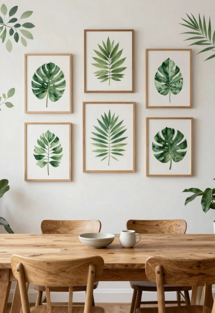 14 Large Dining Room Wall Decor Ideas for Statement Walls 9. Nature Inspired Wall Decor 0