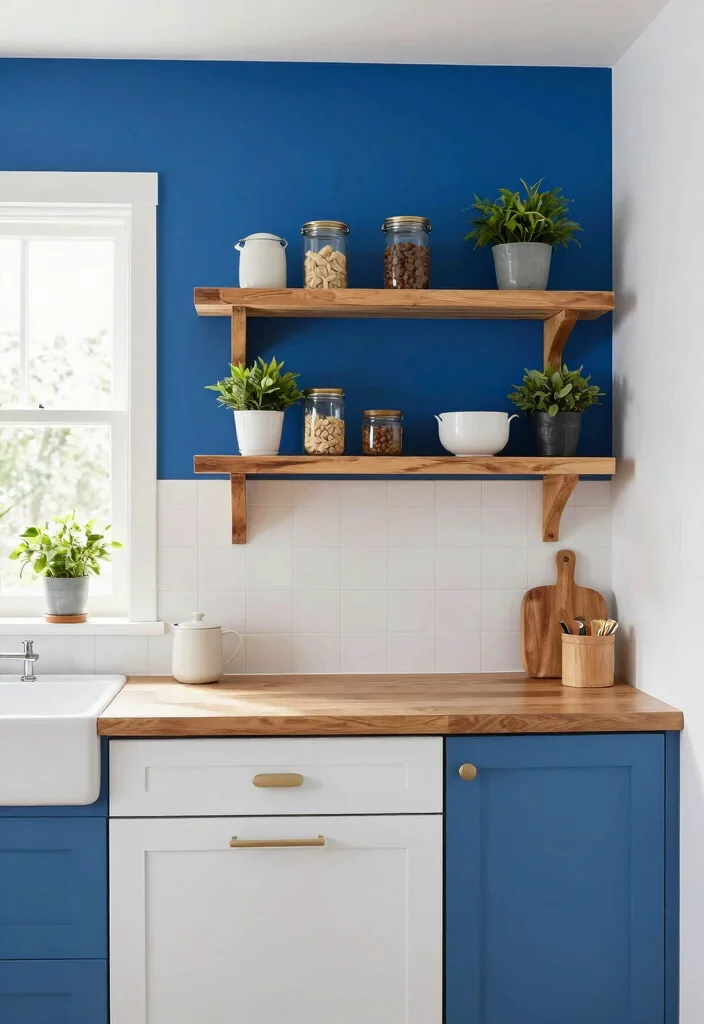 14 Large Kitchen Wall Decor Ideas for Empty Spaces 11. Bold Color Block Walls 0