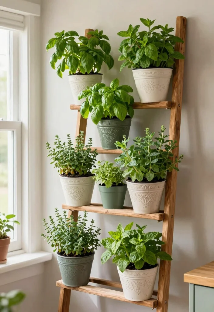 14 Large Kitchen Wall Decor Ideas for Empty Spaces 9. Herb Garden Wall 0