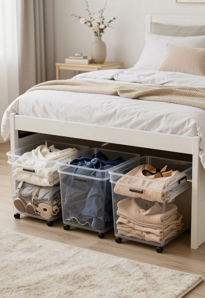 14 Small Bedroom Organization Ideas That Really Work 57 14 Small Bedroom Organization Ideas That Actually Work 7. Under Bed Storage Solutions 0