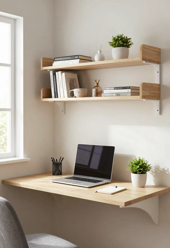 14 Small Space Organization Ideas for Clutter Free Living 14. Wall mounted Desks 0