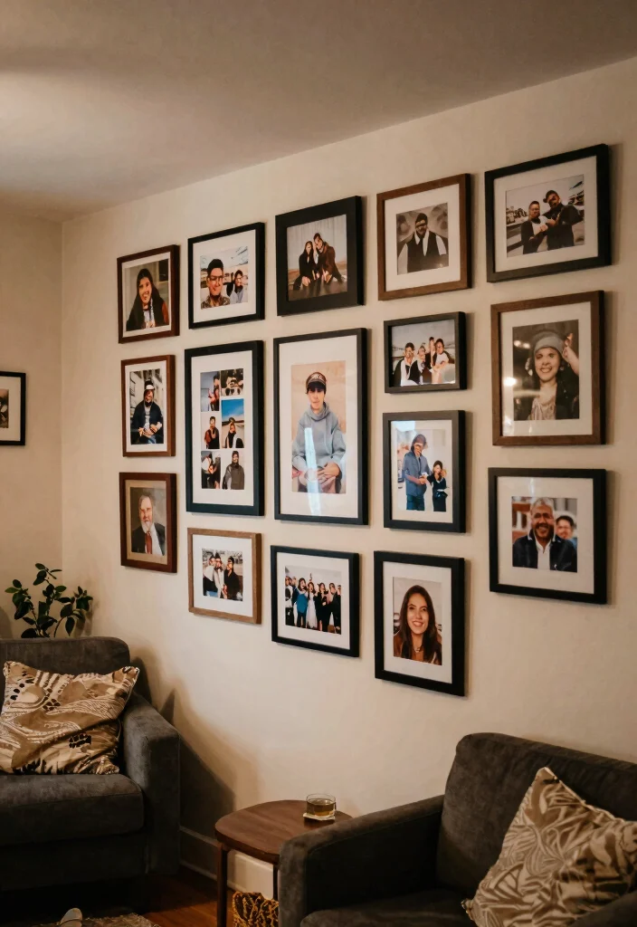 14 Tiny Basement Ideas to Make the Most of Small Spaces 64 14 Tiny Basement Ideas That Maximize Limited Space 14. Personalized Gallery Wall 0