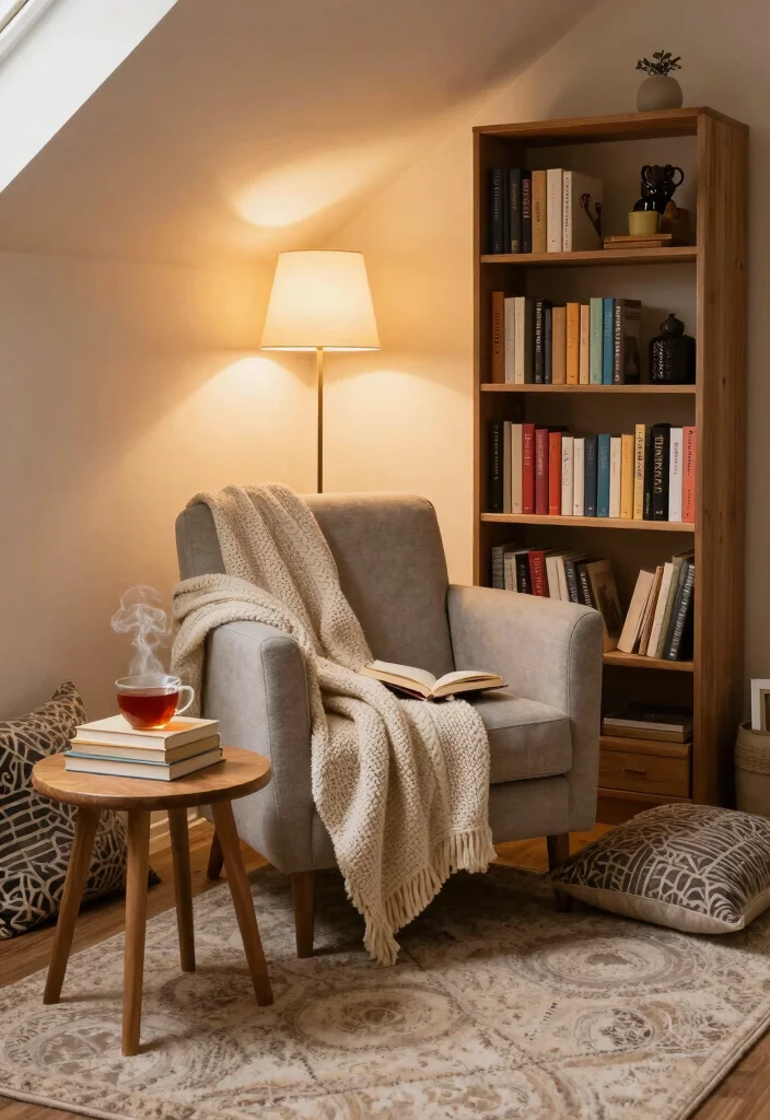 14 Tiny Basement Ideas to Make the Most of Small Spaces 12 14 Tiny Basement Ideas That Maximize Limited Space 2. Cozy Reading Nook 0