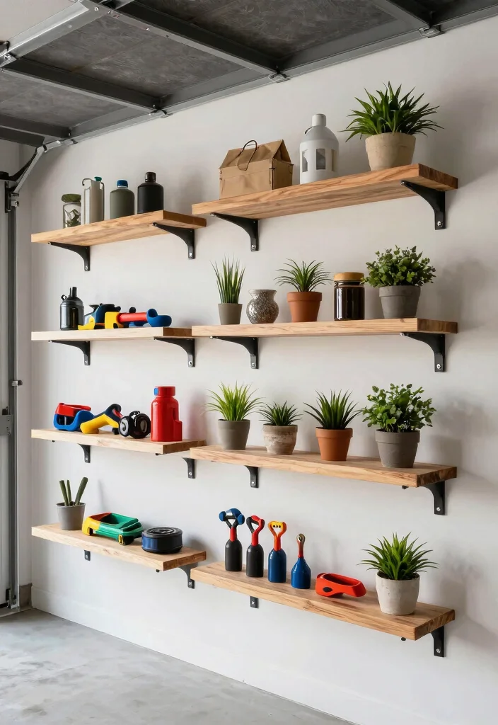 14 Tool Organization Ideas for a Tidy Garage or Workshop 50 14 Tool Organization Ideas for Garages and Workshops 10. Floating Shelves 0