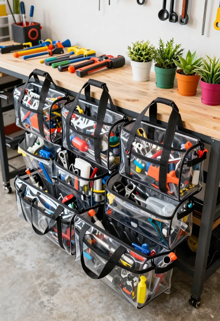 14 Tool Organization Ideas for a Tidy Garage or Workshop 51 14 Tool Organization Ideas for Garages and Workshops 11. Clear Tool Bags 0