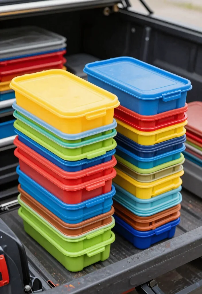 14 Tool Trailer Organization Ideas for Mobile Work 13. Foldable Containers for Flexibility 0