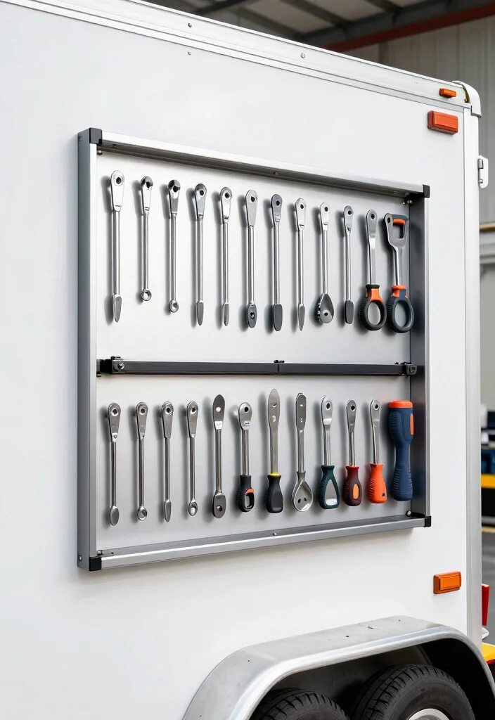 14 Tool Trailer Organization Ideas for Mobile Work 3. Magnetic Tool Strips 0