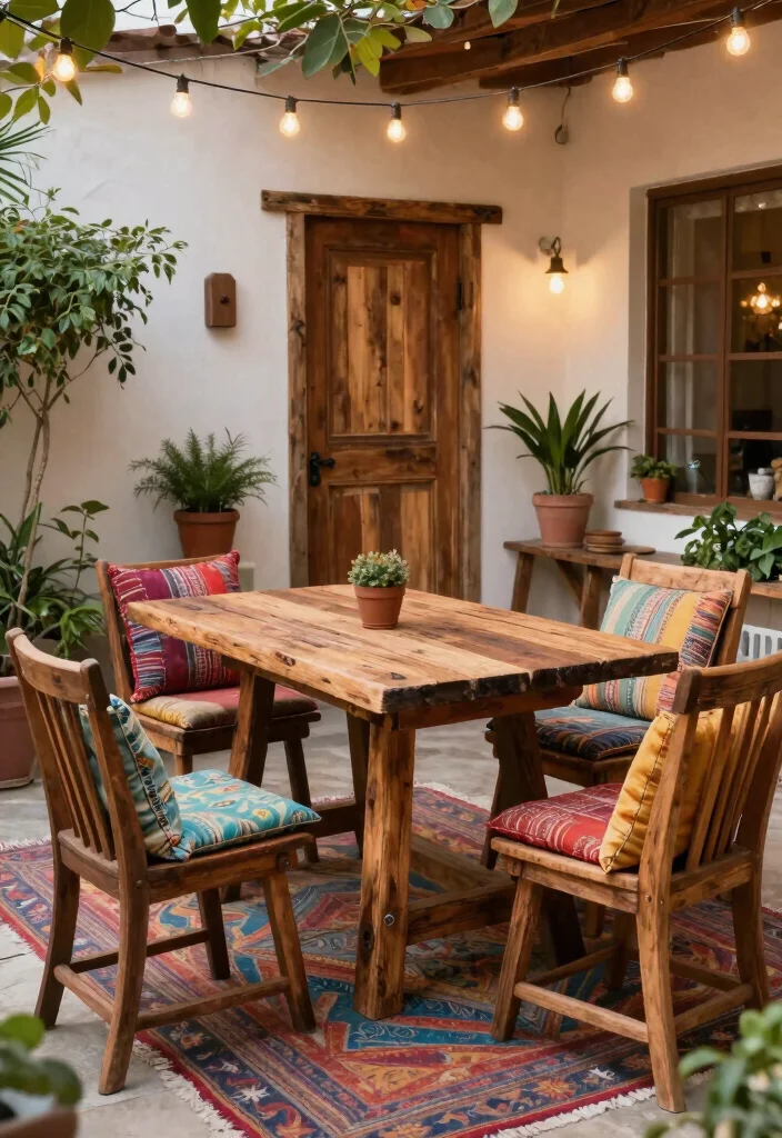 14 Unique Backyard Ideas That Stand Out and Feel Personal 2. Eco Friendly Furniture Made from Reclaimed Materials 0