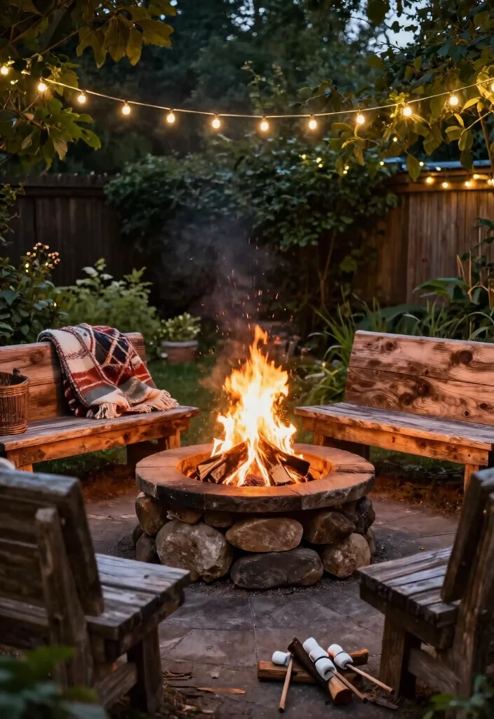 14 Unique Backyard Ideas That Stand Out and Feel Personal 3. DIY Fire Pit for Cozy Gatherings 0