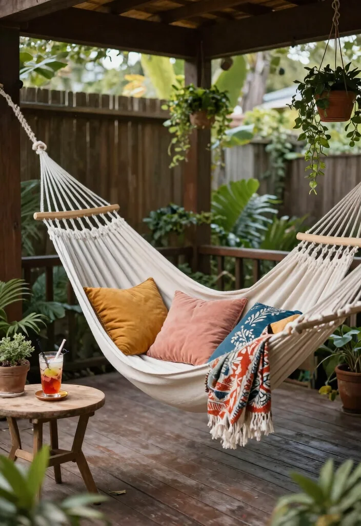 14 Walkout Basement Patio Ideas Under the Deck 40 14 Walkout Basement Patio Ideas Under Decks 10. Cozy Hammock Hangout 0