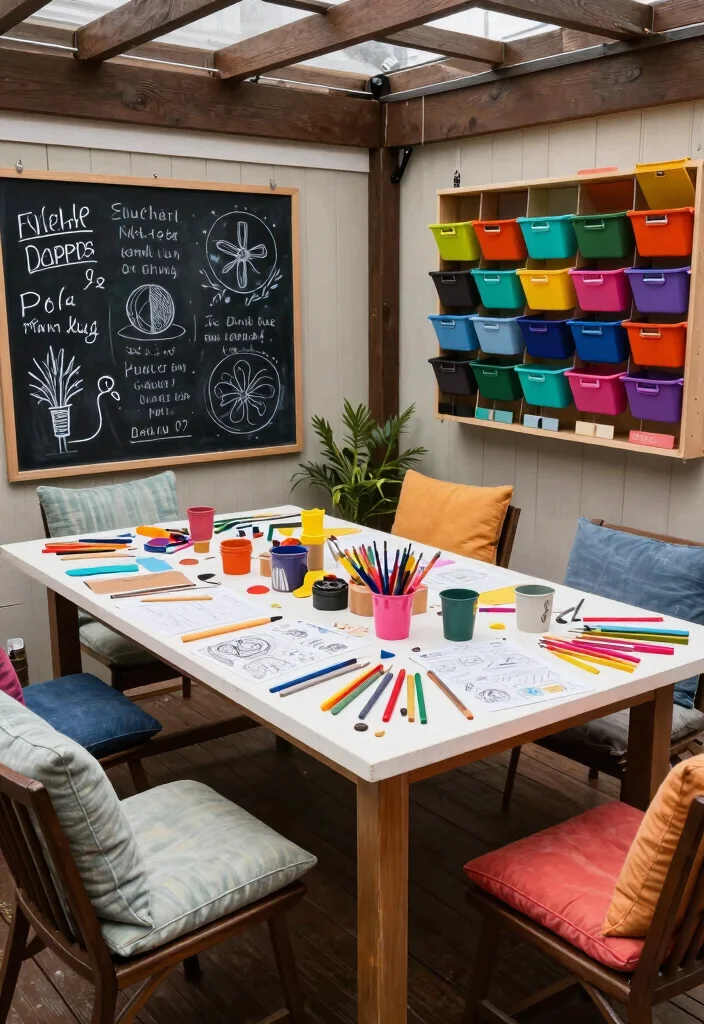 14 Walkout Basement Patio Ideas Under the Deck 29 14 Walkout Basement Patio Ideas Under Decks 9. Artistic Crafting Space 0