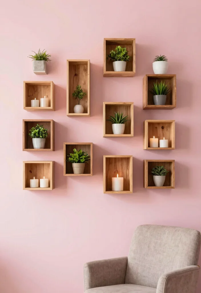 14 Wood Wall Decor Ideas for Warm Natural Texture 12. Wooden Wall Boxes 0