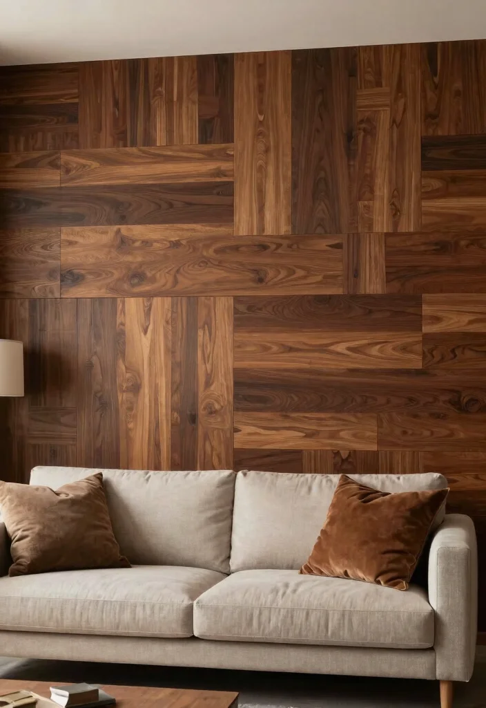 14 Wood Wall Decor Ideas for Warm Natural Texture 5. Layered Wood Panels 0
