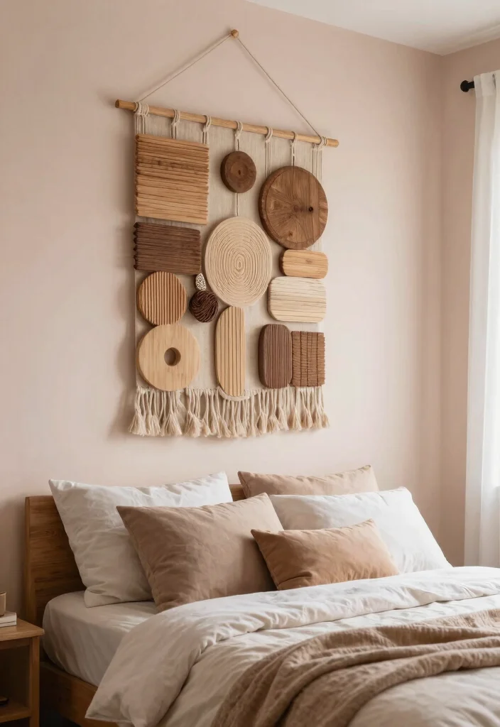 14 Wood Wall Decor Ideas for Warm Natural Texture 6. Wooden Wall Hangings 0